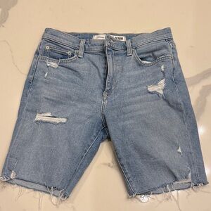 Lovers and Friends Distressed Light Blue Denim Shorts